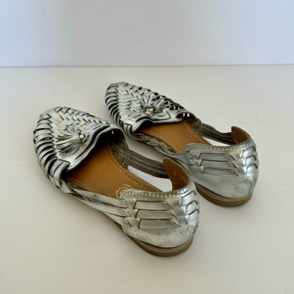 Huarache silver leather sandal flats - Picture 8 of 11